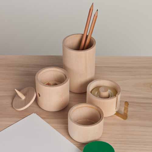 Picture of Wooden Desk Organizer Set
