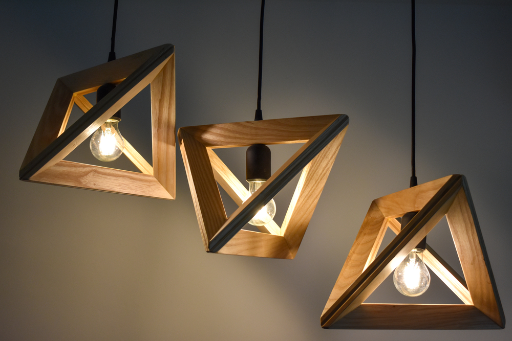 Picture of Wooden Geometric Pendant Lights
